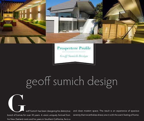 Geoff Sumich Design - Prospertere Magazine Profile (PDF)